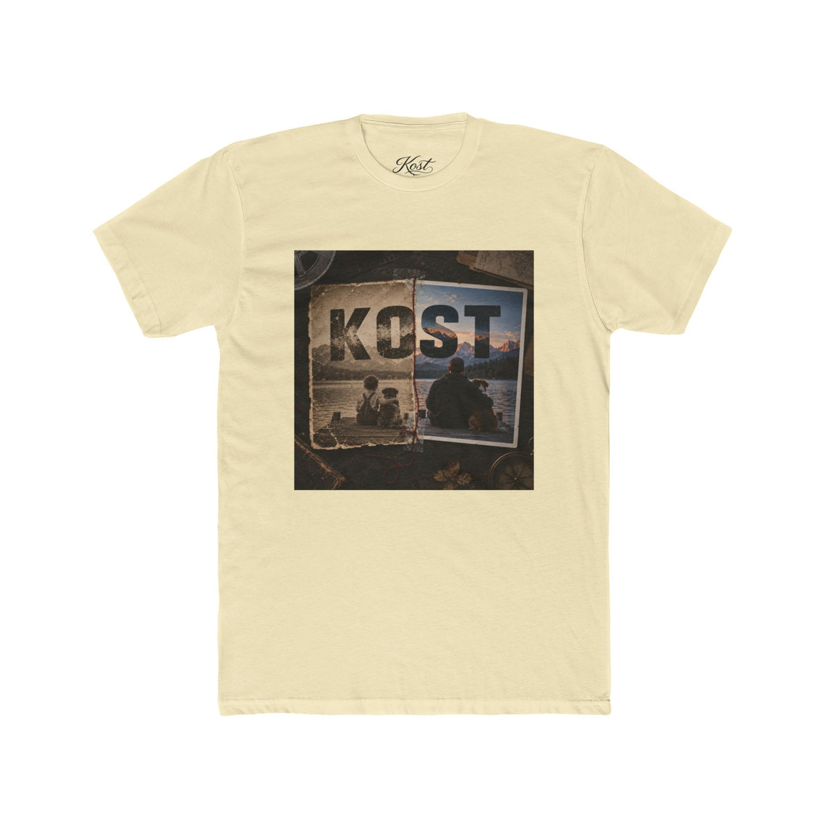 KOST Vintage Collage Tee — Retro Roadtrip Graphic T-Shirt