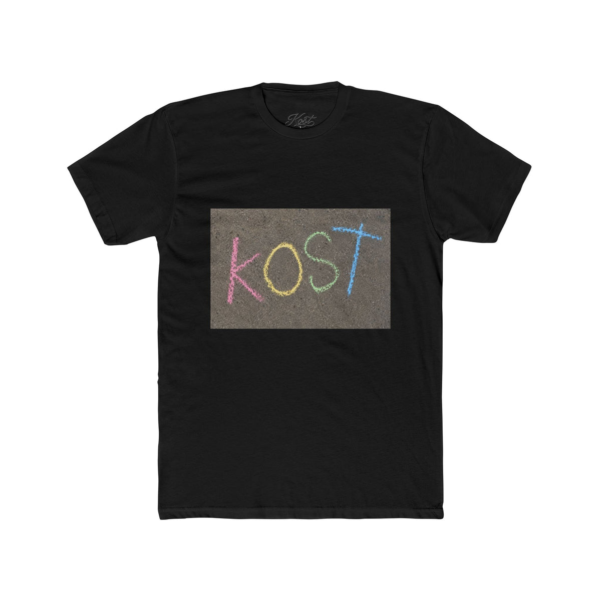 KOST Chalkboard Tee — Colorful Handwritten Graphic T-Shirt
