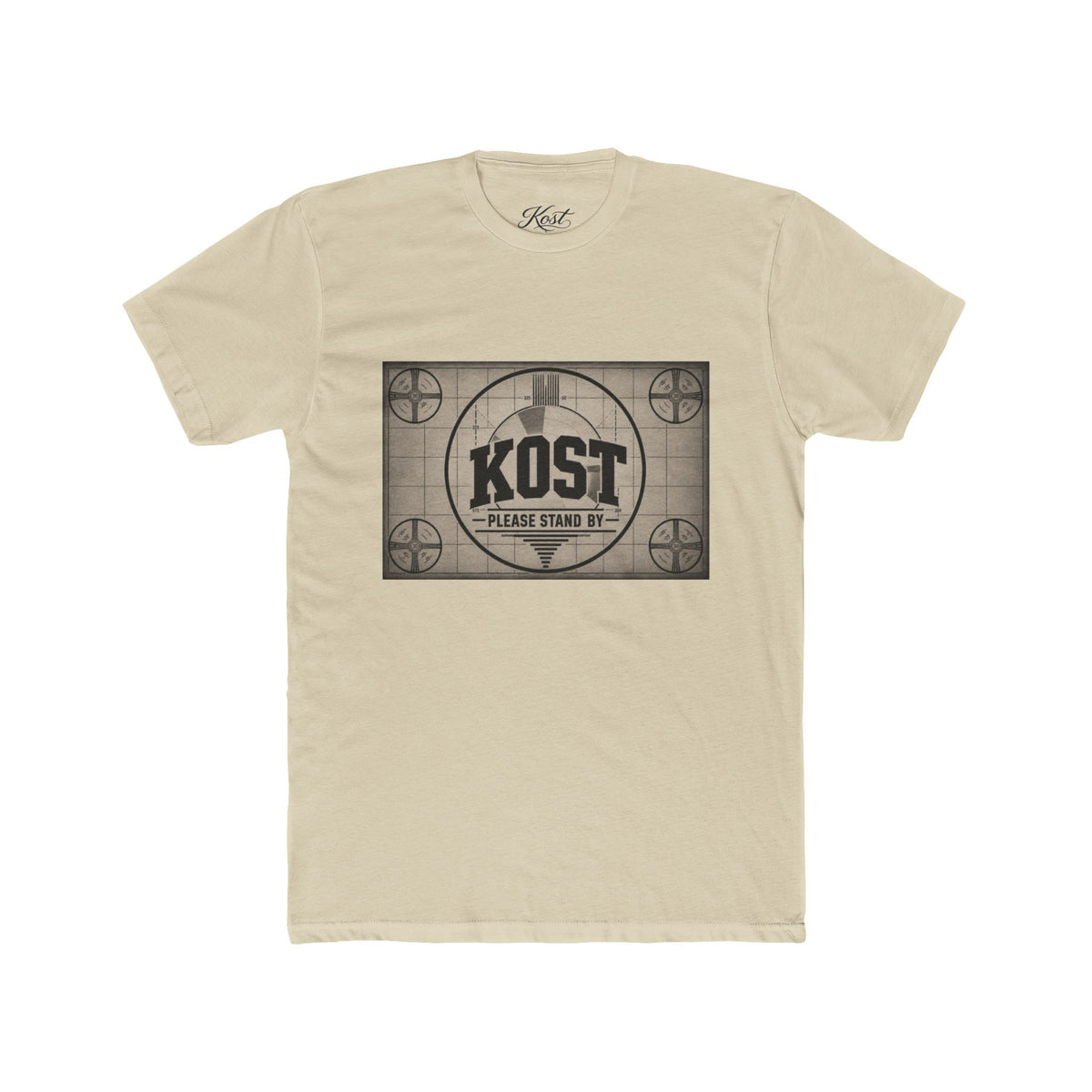 KOST Vintage Test Pattern Tee — "Please Stand By" Retro TV Graphic Shirt