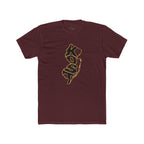 New Jersey KOSO State Outline Tee — Vintage Gold Script Jersey T-Shirt