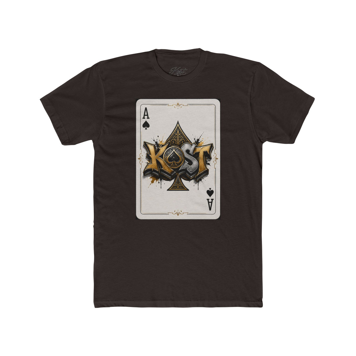 Ace of Spades Graphic Tee — Gold Foil Playing Card Design