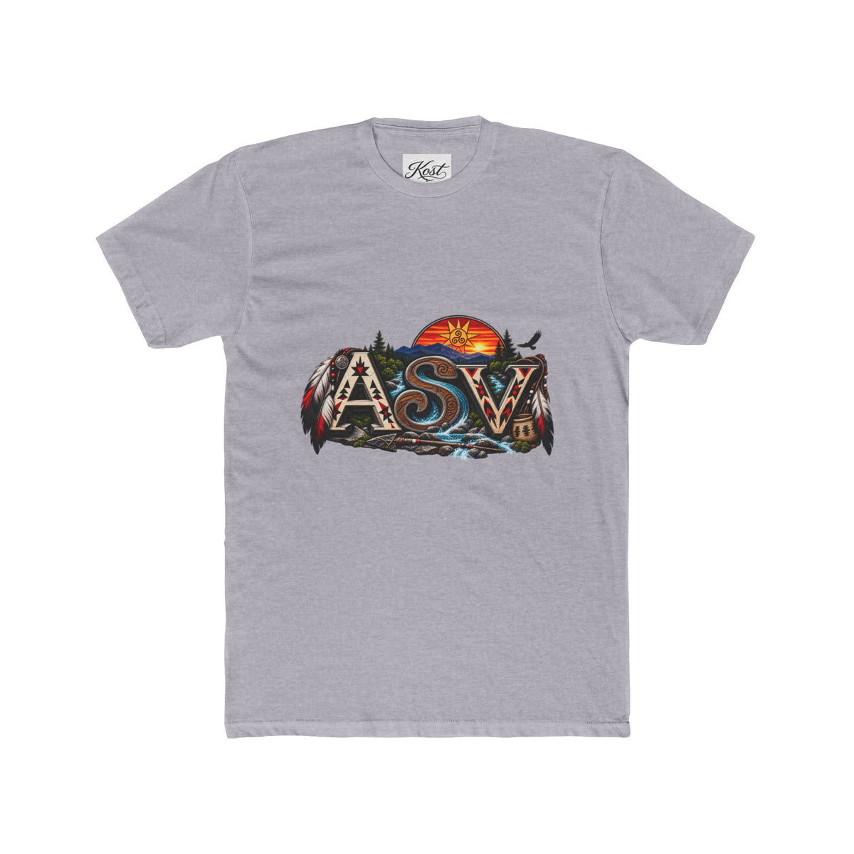 ASV Vintage Sunset Graphic Tee — Retro Nature Adventure Shirt