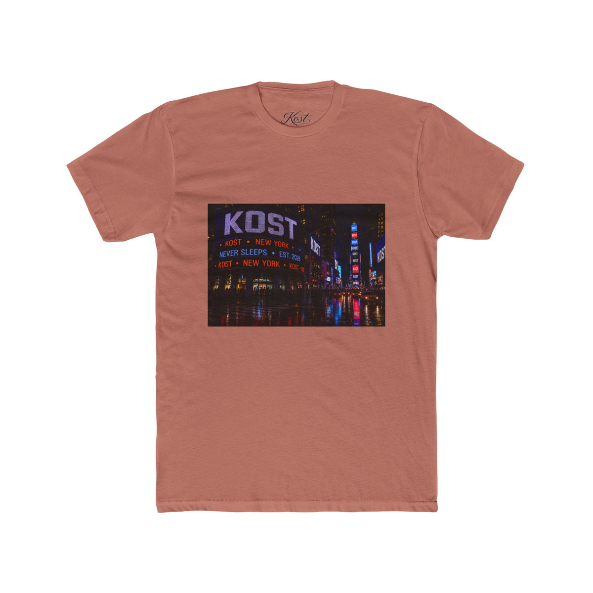 KOST Neon City Crew Tee — Retro Nightscape Graphic T‑Shirt