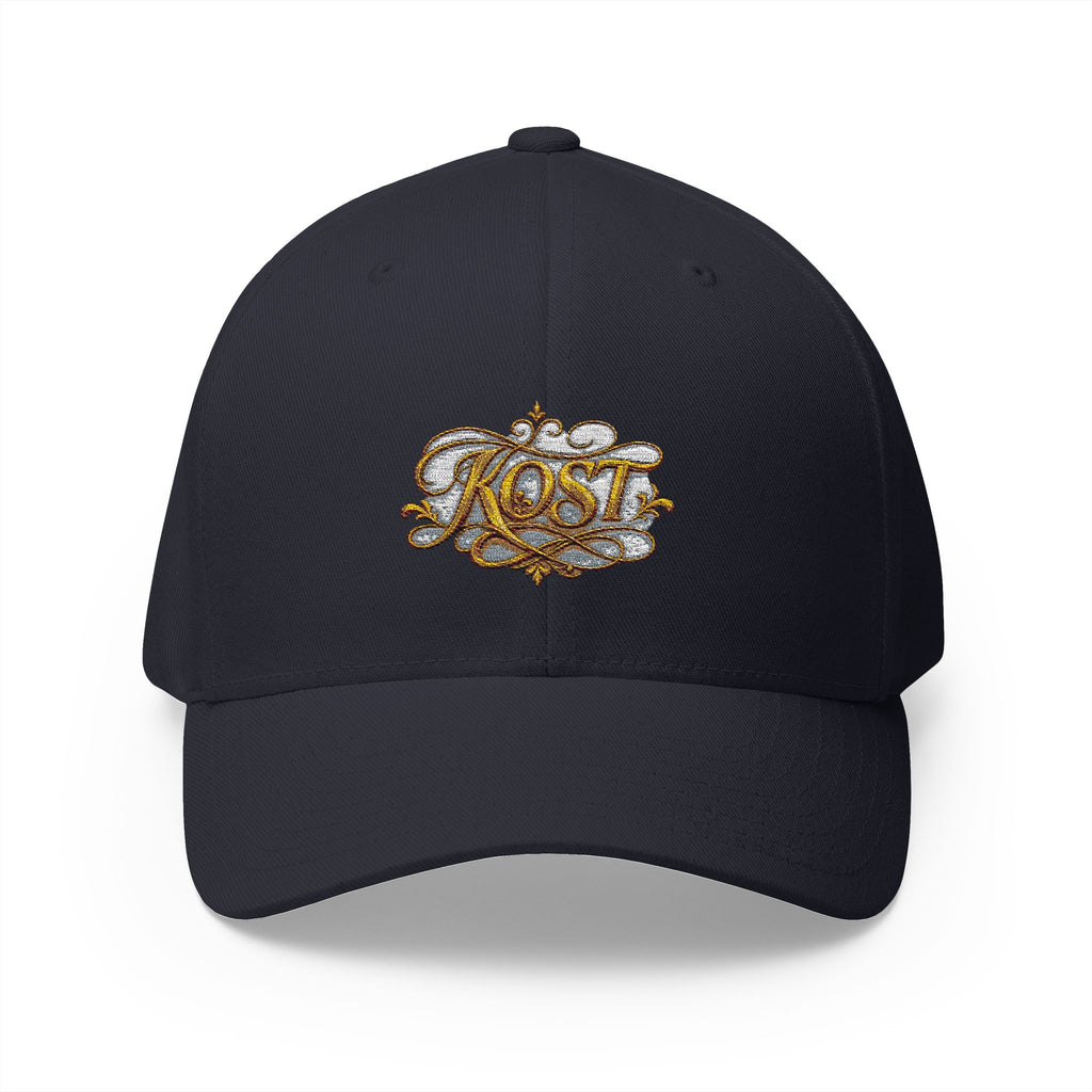 Embroidered 'Kost' Baroque Gold Logo Cap — Structured Closed-Back Hat