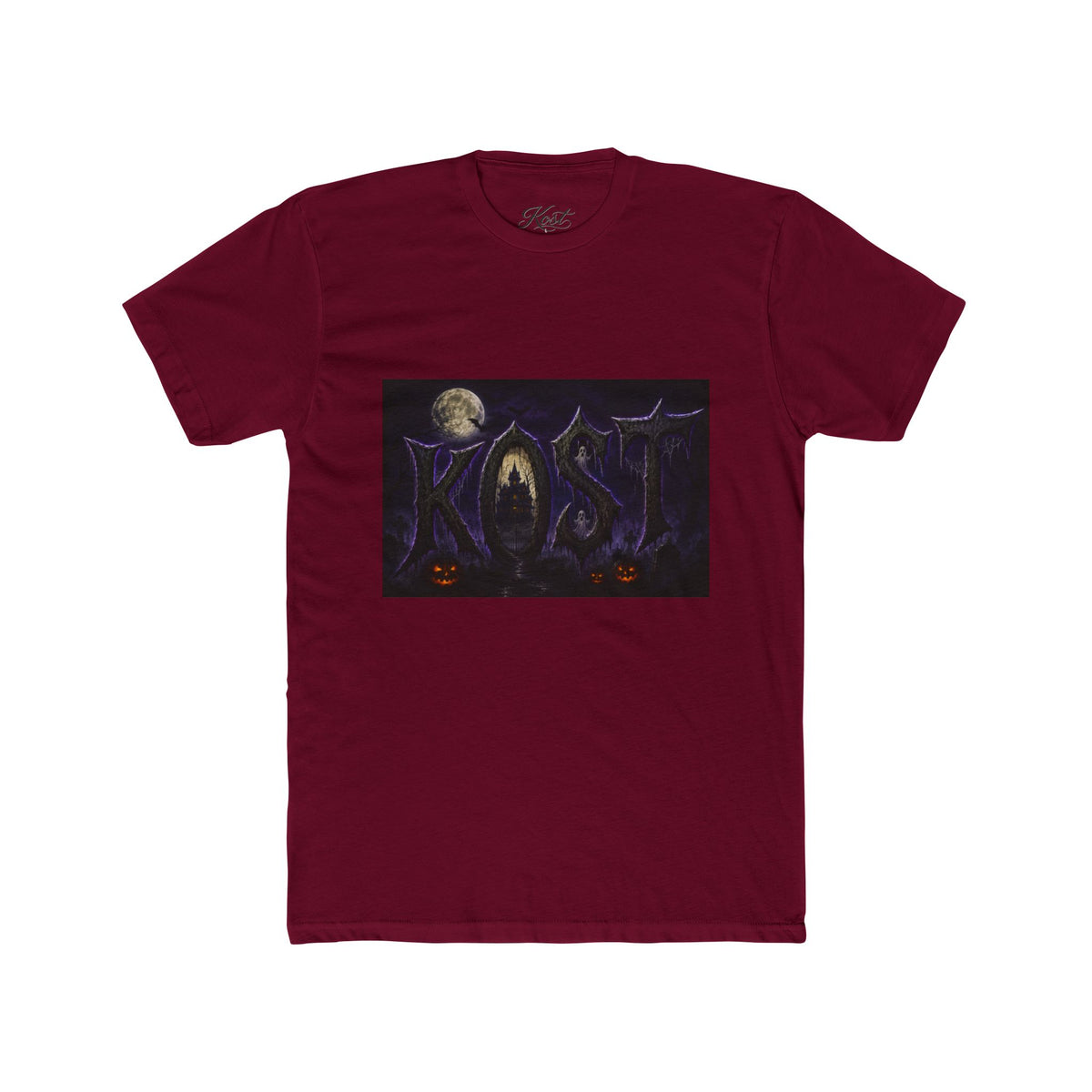 Halloween Night Haunted Forest T‑Shirt — Spooky Moon, Jack O'Lanterns & Ghostly Silhouette