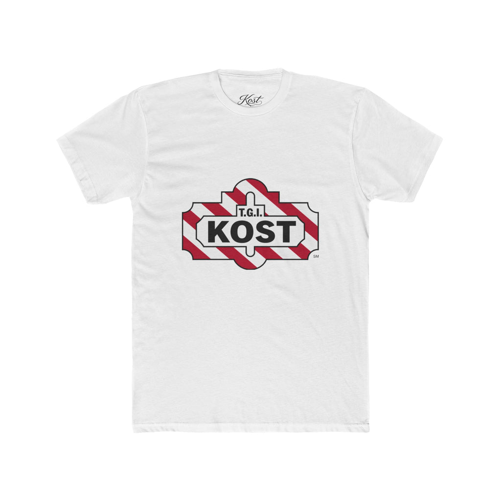 KOST Logo Tee — Retro Candy-Stripe Graphic T-Shirt