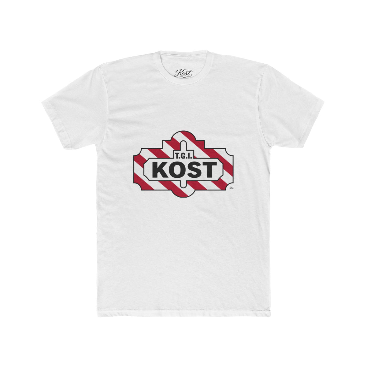 KOST Logo Tee — Retro Candy-Stripe Graphic T-Shirt
