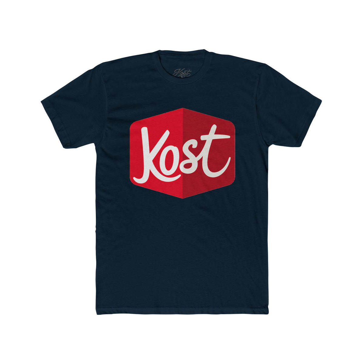 Kost Logo Tee — Retro Red Hexagon Graphic T-Shirt