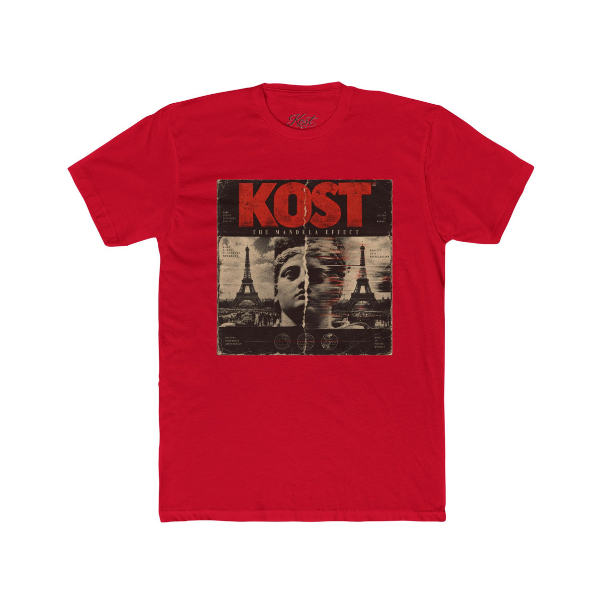 KOST Paris Collage T-Shirt — Retro JFK & Eiffel Tower Graphic Tee
