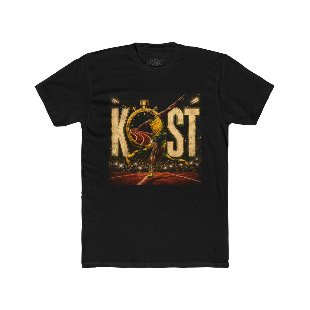KOST Track Runner Graphic Tee — 'KOST' Stopwatch Running Design