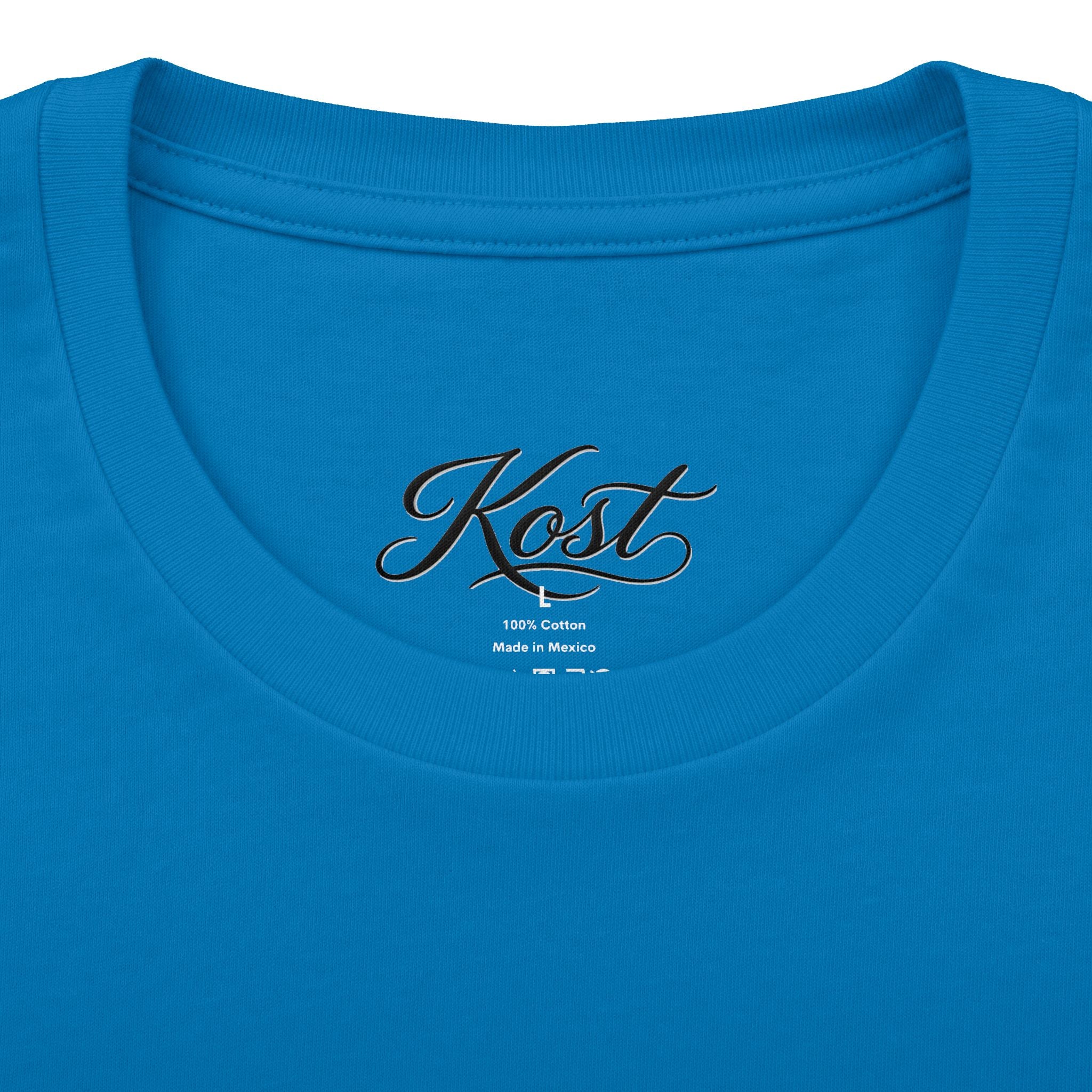 Kost Embroidered Logo Tee — Minimalist Cotton Crew T‑Shirt