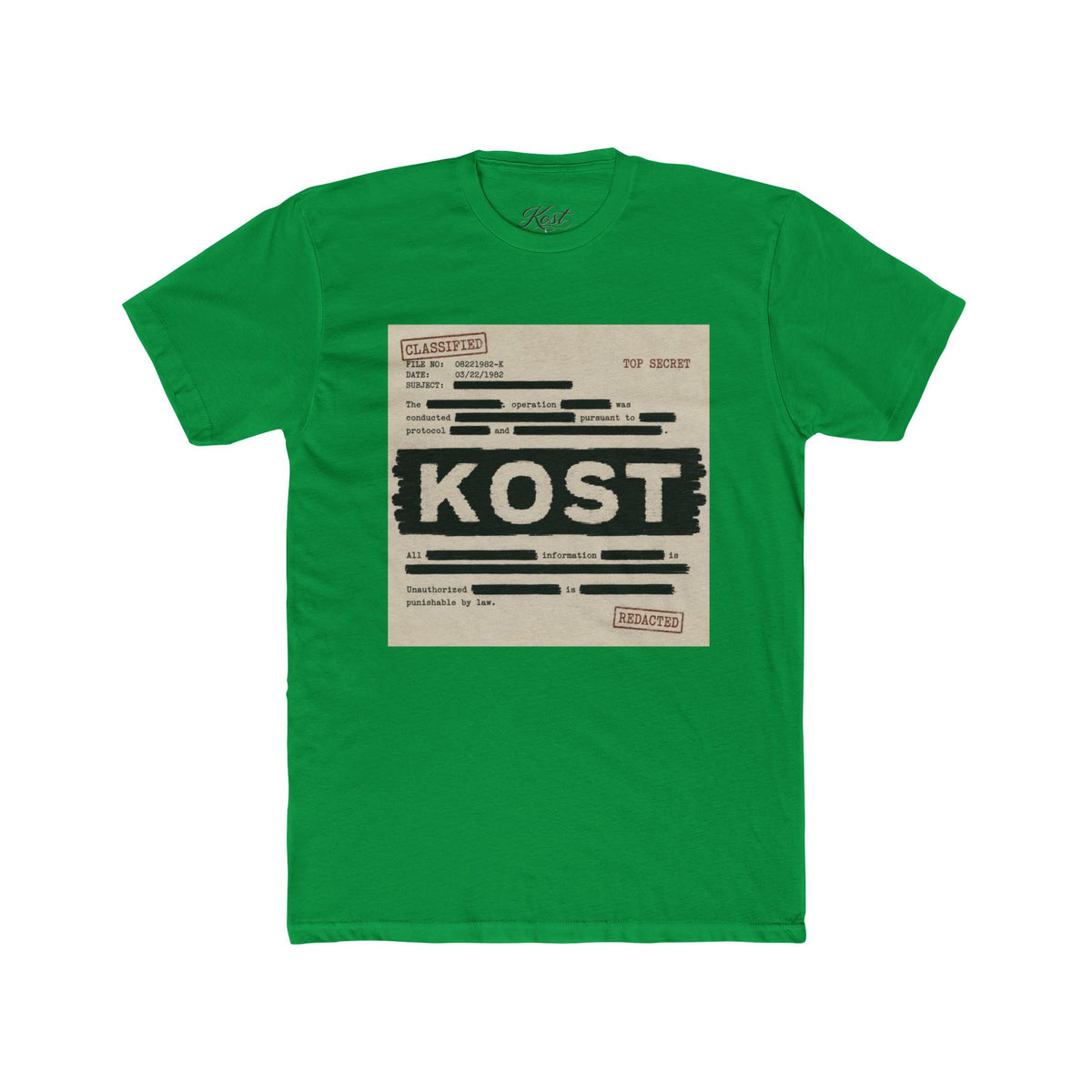 KOST Censored Records Tee — Vintage Dossier Graphic Cotton Shirt