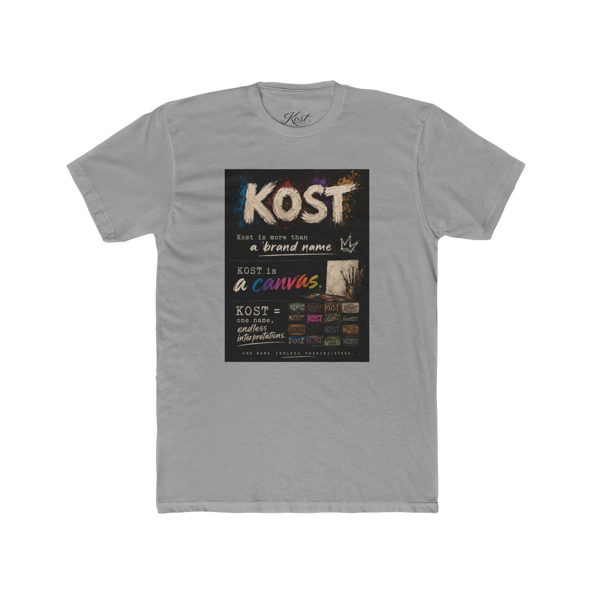 KOST Chalkboard Art T‑Shirt — Vintage Handwritten Graphic Tee