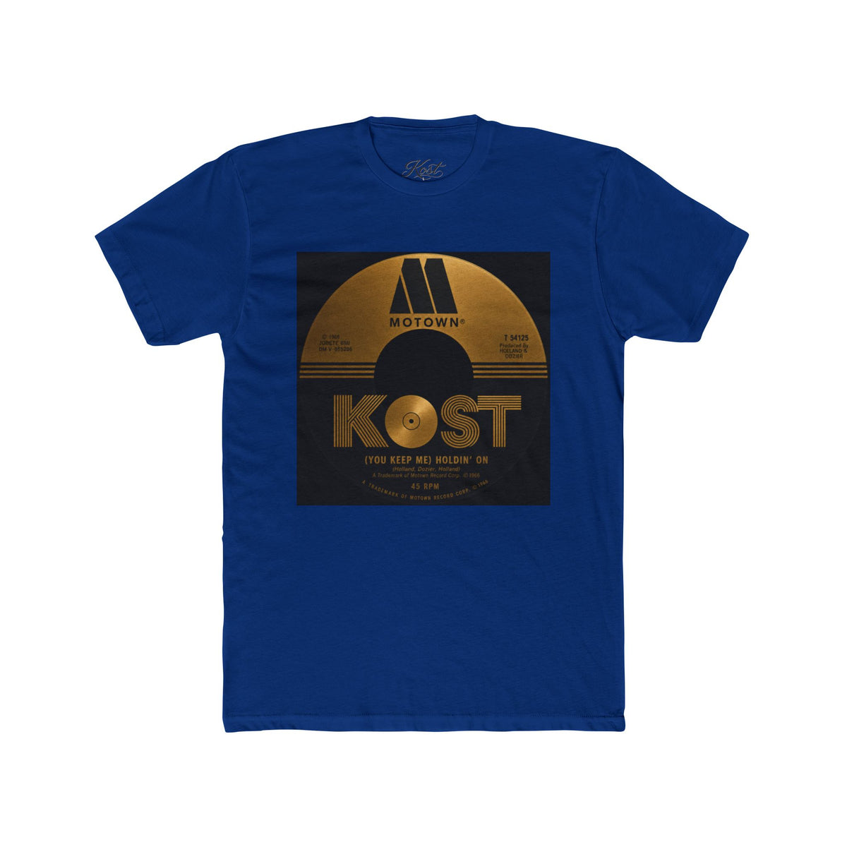 Vinyl Record Graphic Tee — "KOST" Retro Motown Design