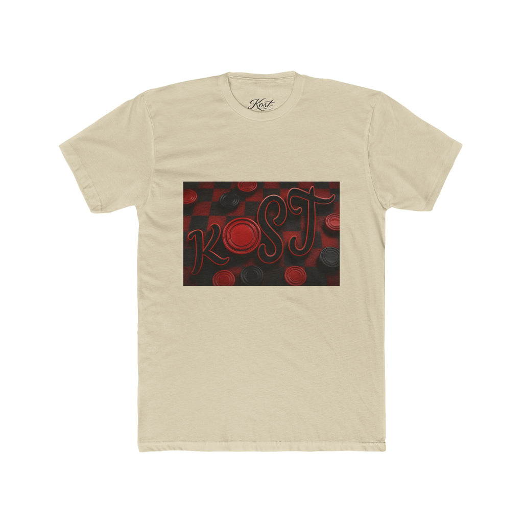 Abstract Red Bokeh Graphic Tee — 'Rogue' Script Design