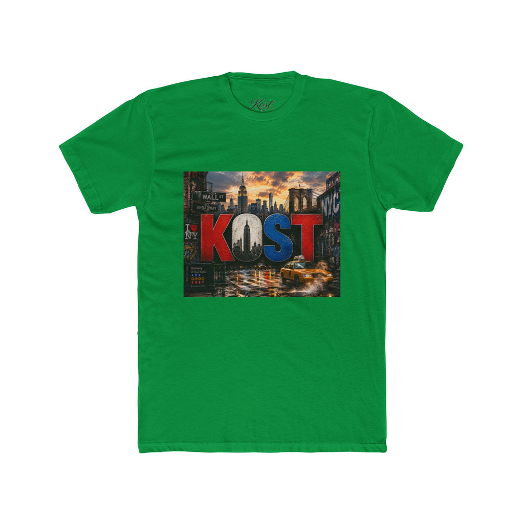 KOST Cityscape Graphic Tee — Red, White & Blue Urban Skyline T-Shirt