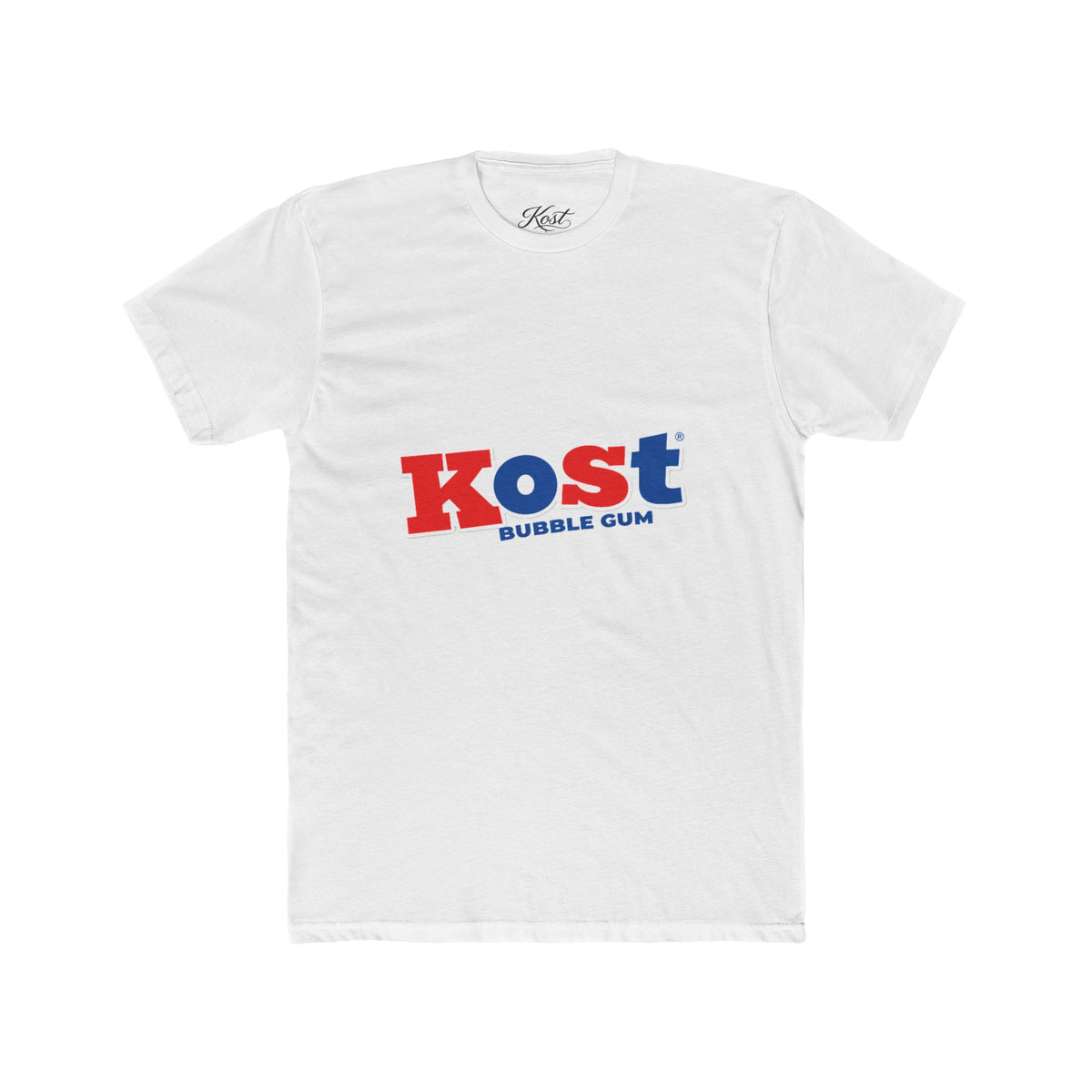 Kost Bubble Gum Graphic Tee — Retro Red & Blue Logo T‑Shirt