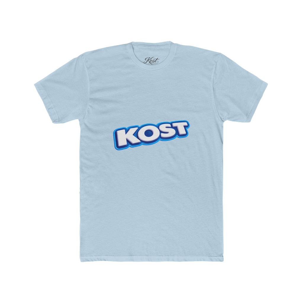 KOST Logo Tee — Retro Blue Gradient Graphic T-Shirt