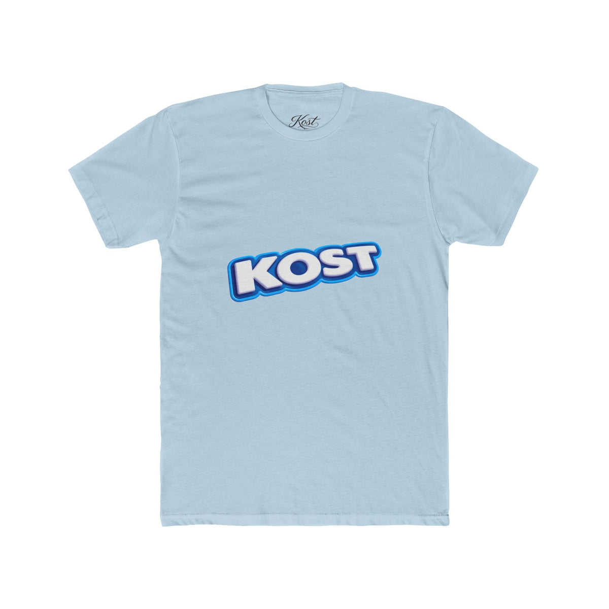 KOST Logo Tee — Retro Blue Gradient Graphic T-Shirt