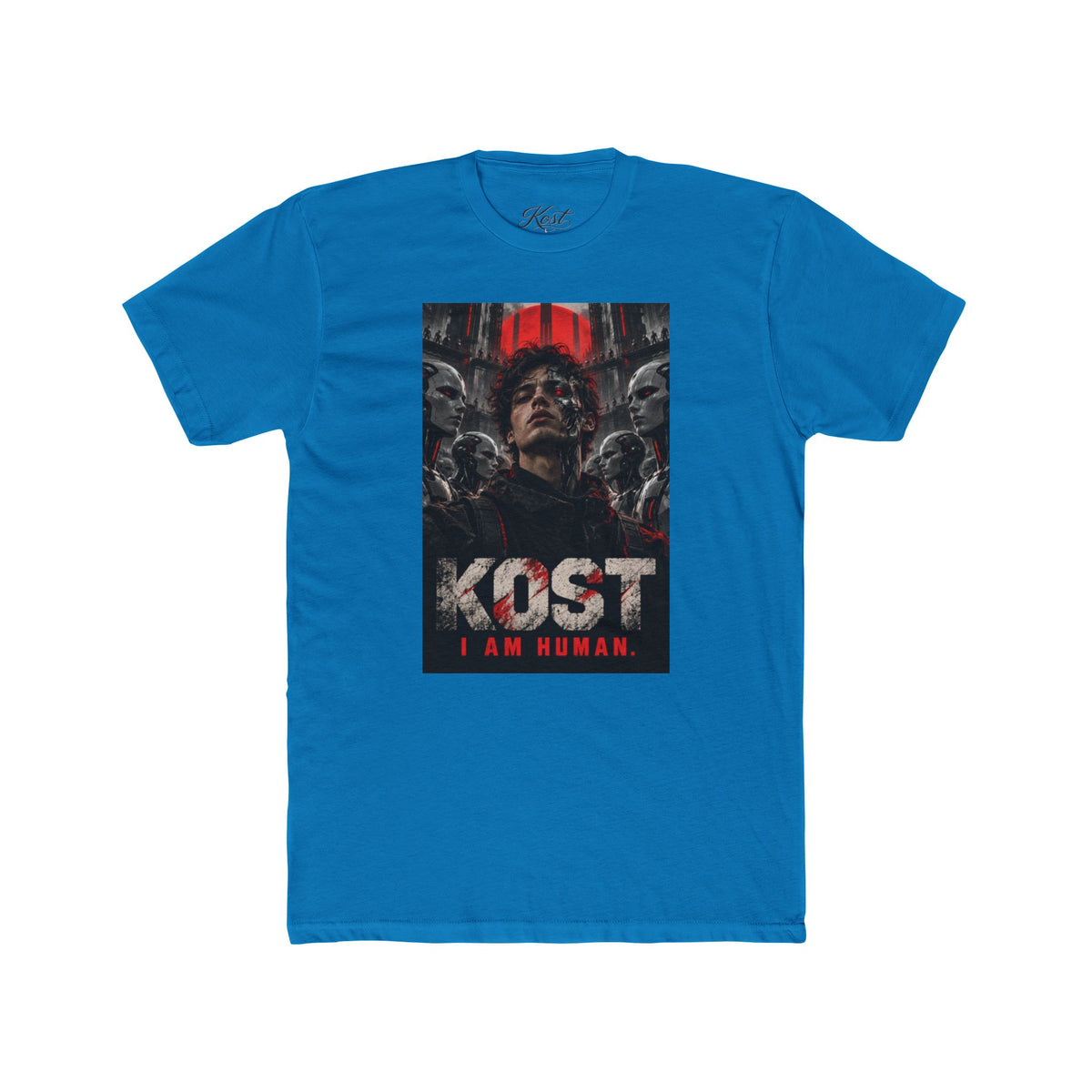 KOST "I Am Human" Graphic Tee — Dark Sci‑Fi Horror Movie Shirt