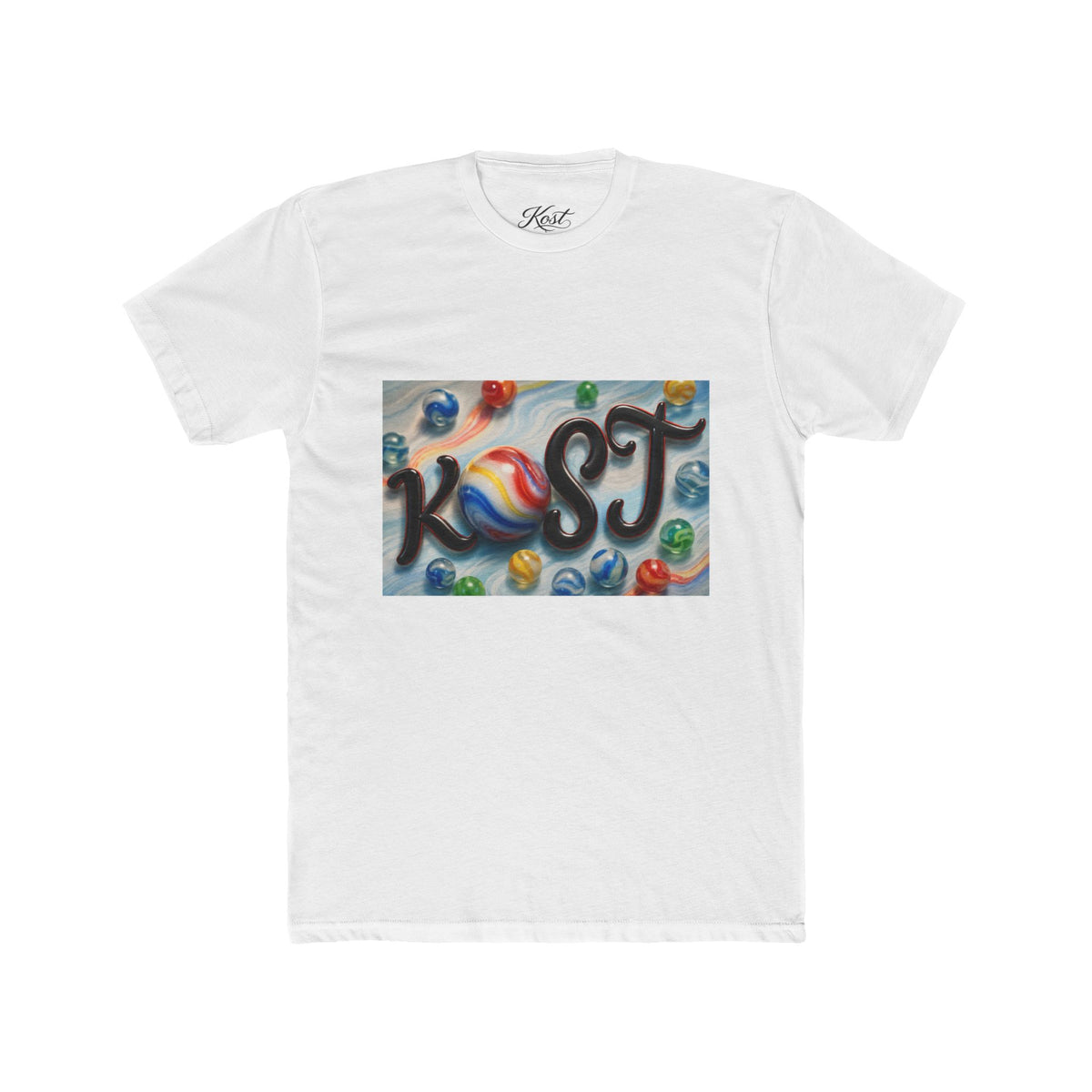Marble Playground Tee — 'KOST' Script Design