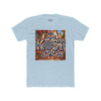 Ornate Blue and Red Tile Pattern T-Shirt