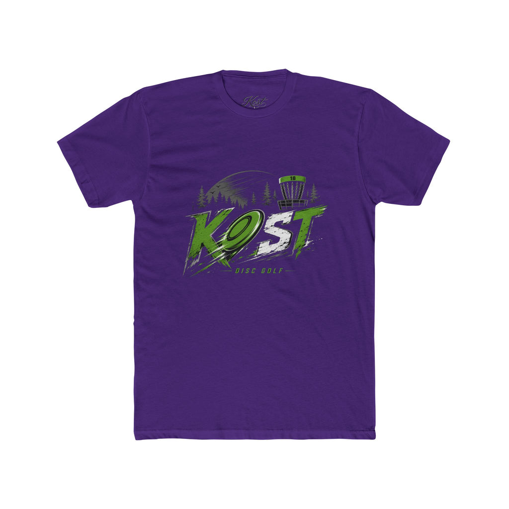 Disc Golf Tee — "K.O.T" Logo Shirt with Basket & Forest Graphic
