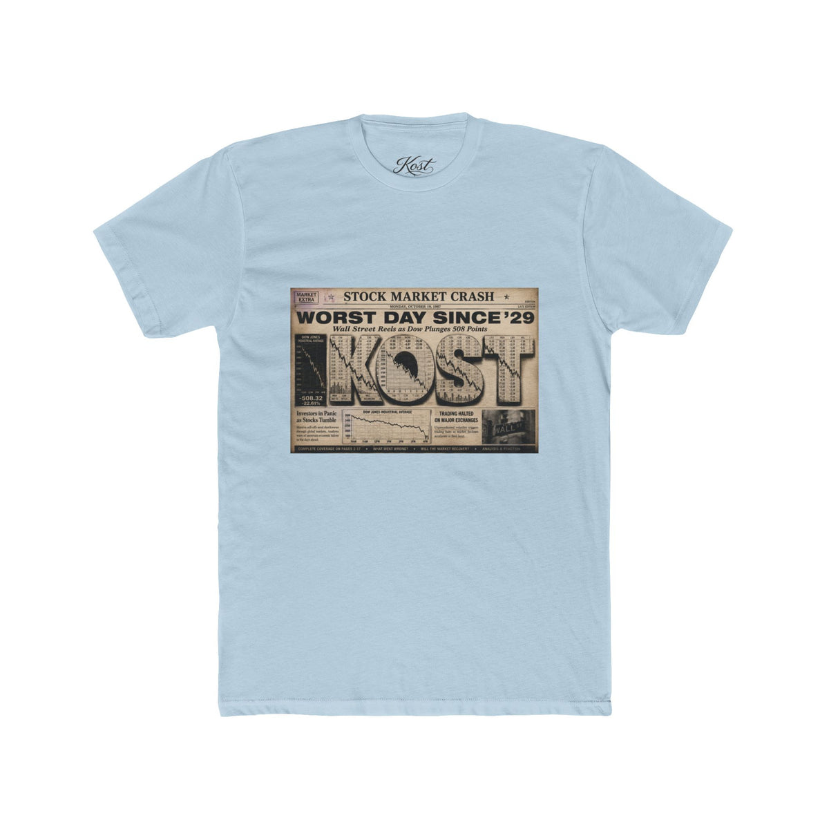 Vintage Newspaper "Worst Day Since '29" Graphic Tee
