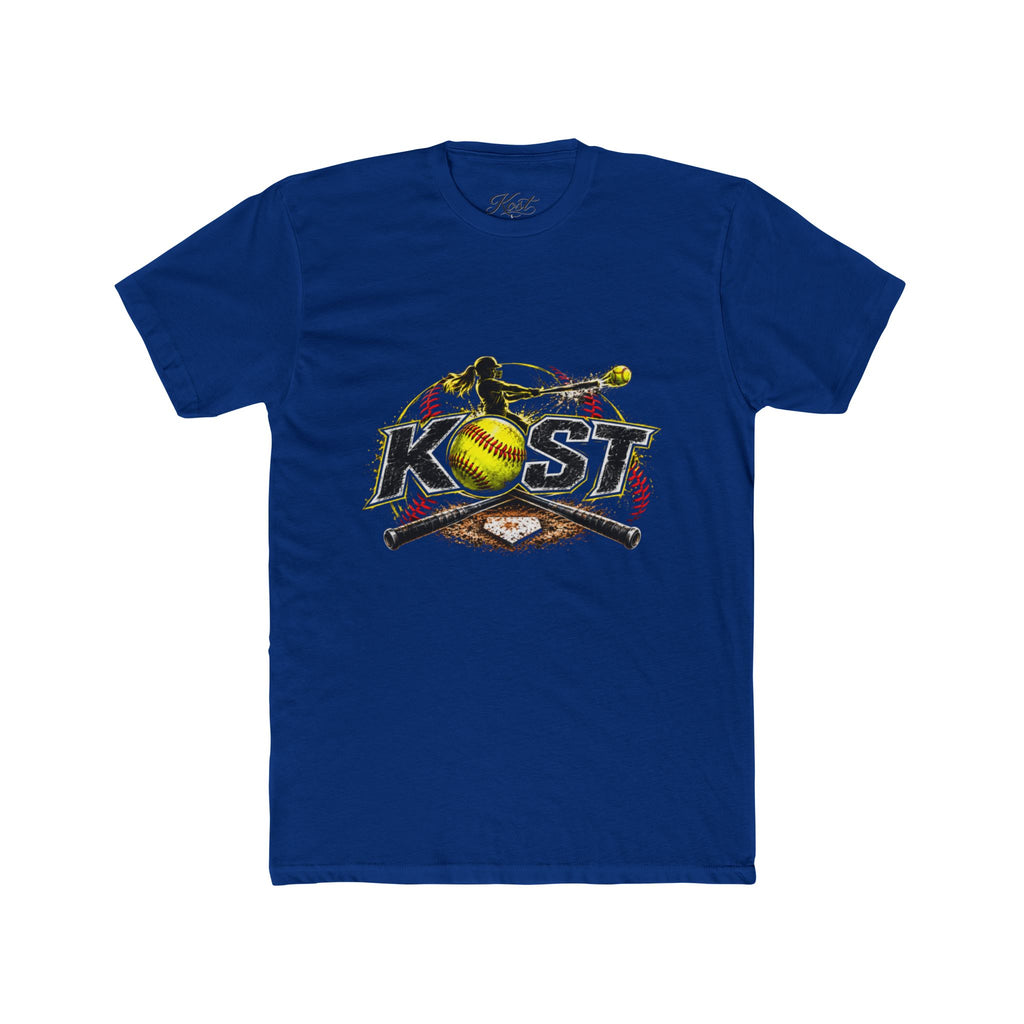 Softball Crossed Bats Tee — KOST Graphic Cotton Crew Shirt