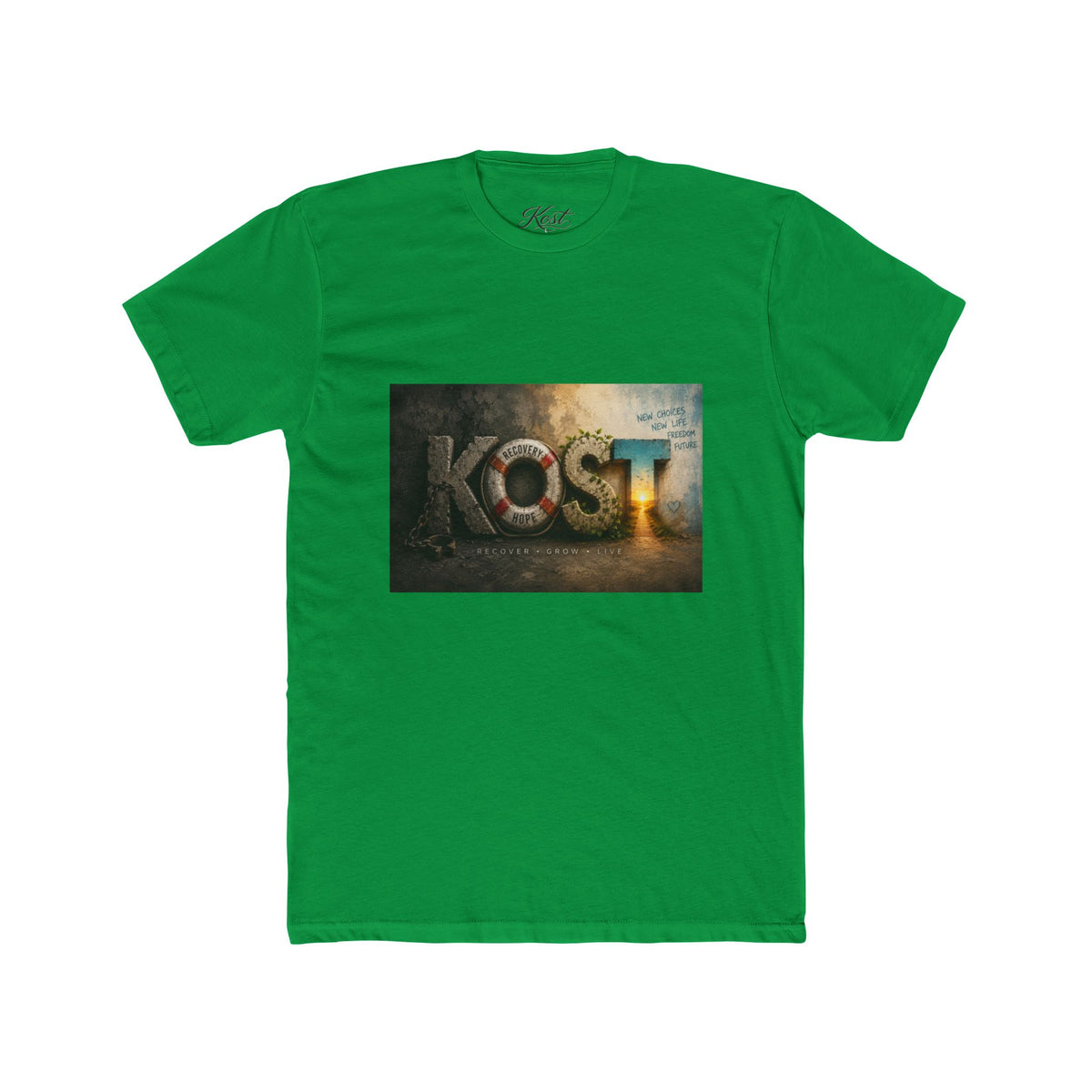 KOST Graphic T-Shirt – Distressed Gothic Rock-Inspired Tee