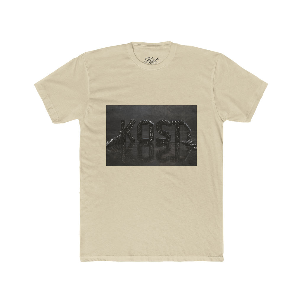 Vintage Black Washed 'KOST' Graphic Tee — Distressed Streetwear Cotton T-Shirt