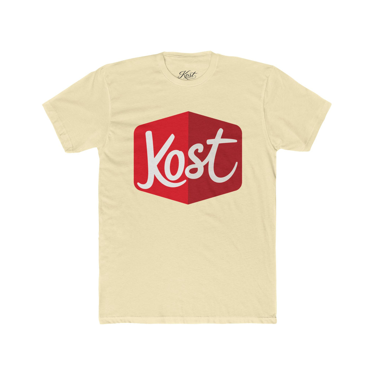 Kost Logo Tee — Retro Red Hexagon Graphic T-Shirt