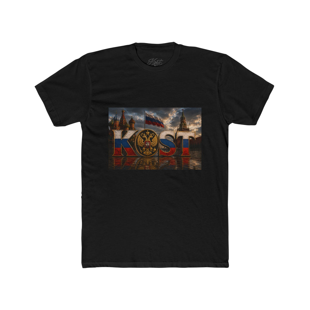 Russia Skyline Graphic Tee — Moscow Cityscape with Double-Headed Eagle