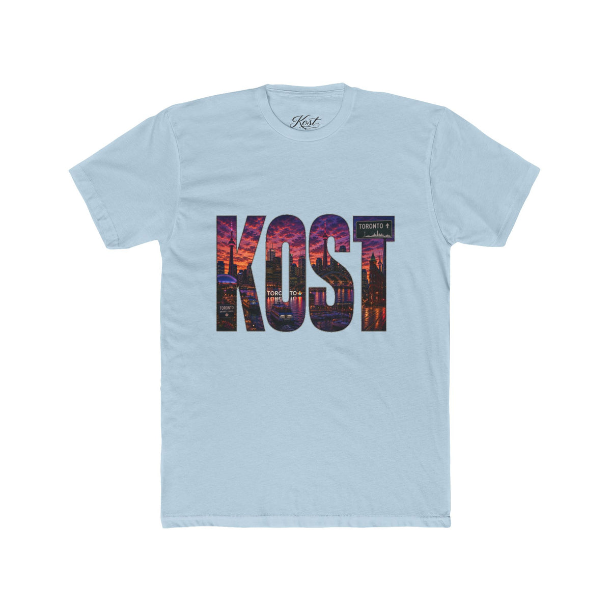 KOST Cityscape Logo Tee — Sunset Skyline Graphic T-Shirt
