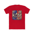 KOST Retro British-Inspired Graphic Tee — Vintage Union Jack Radio Design