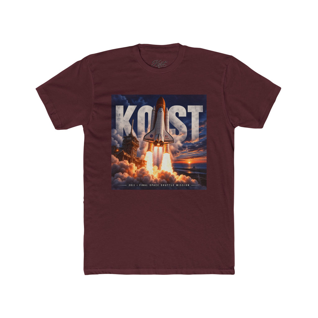 Space Shuttle Launch Graphic Tee — 'KOST' Retro Rocket Crew Shirt