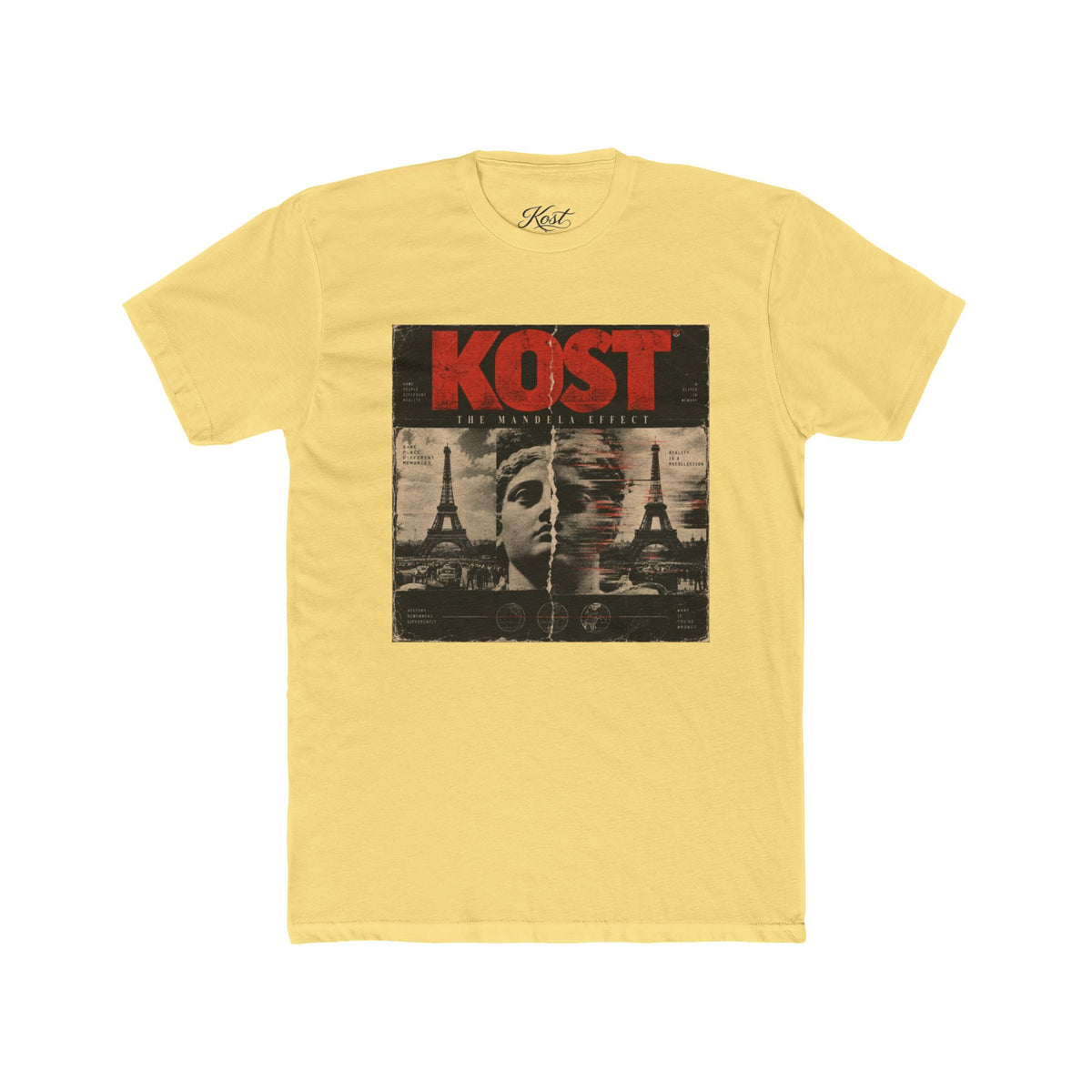 KOST Paris Collage T-Shirt — Retro JFK & Eiffel Tower Graphic Tee