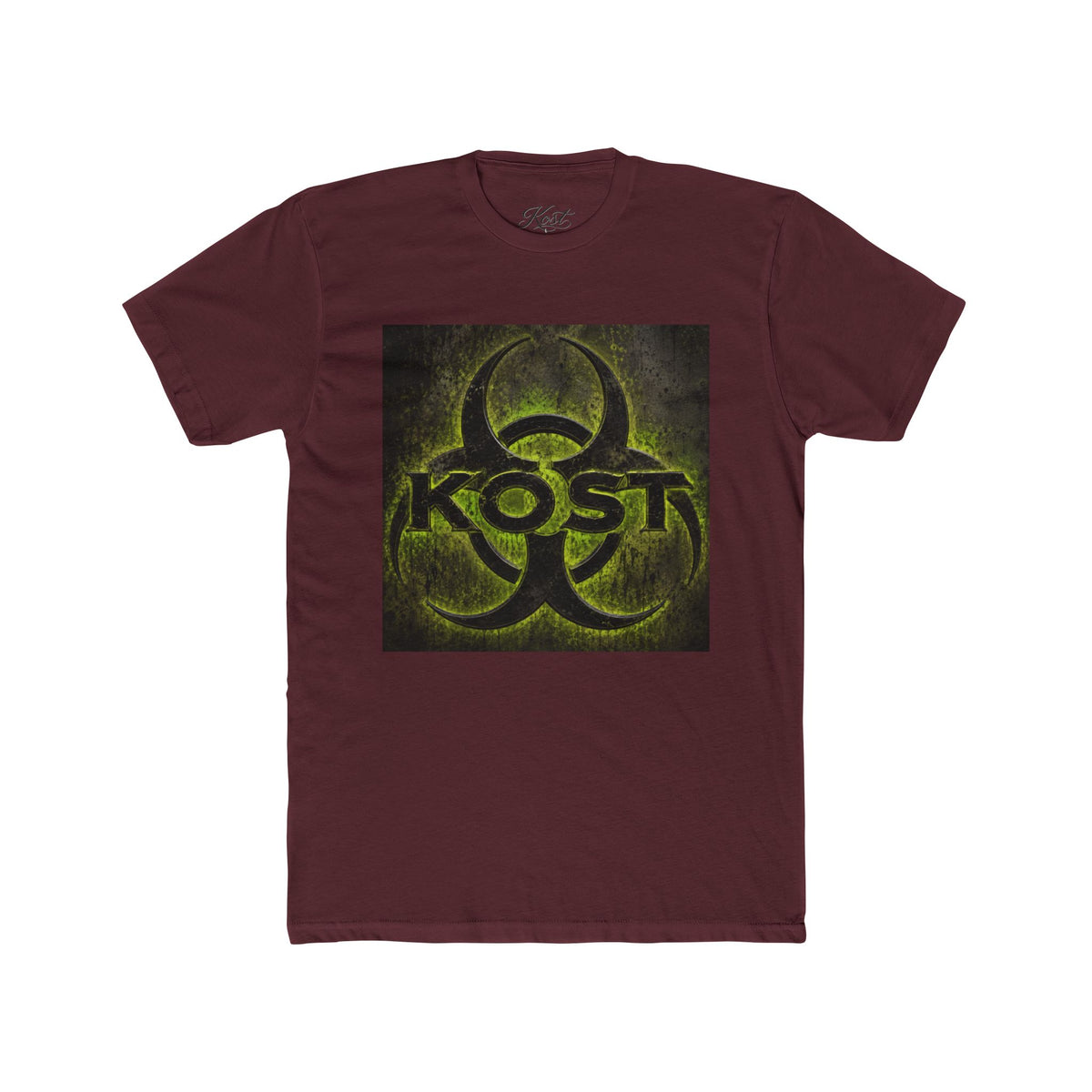 Biohazard KOST Graphic Tee — Distressed Neon Toxic Logo T-Shirt