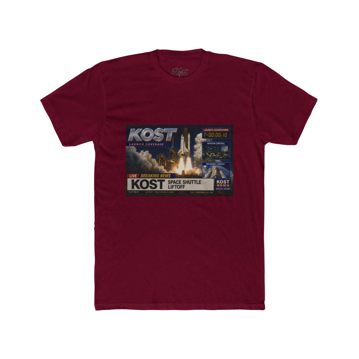 KOST Space Shuttle Launch Graphic Tee – Retro Rocket Sci‑Fi T-Shirt