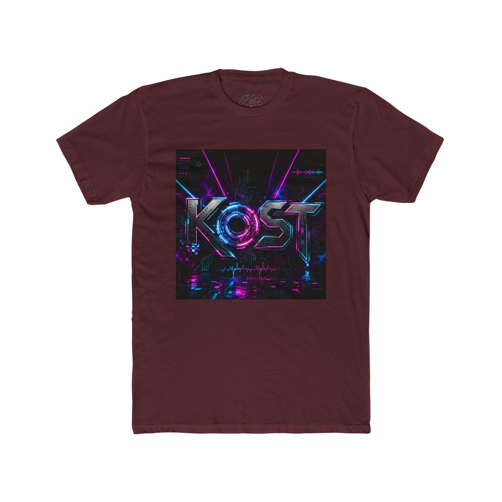 KOSY Neon Geometric Graphic T-Shirt