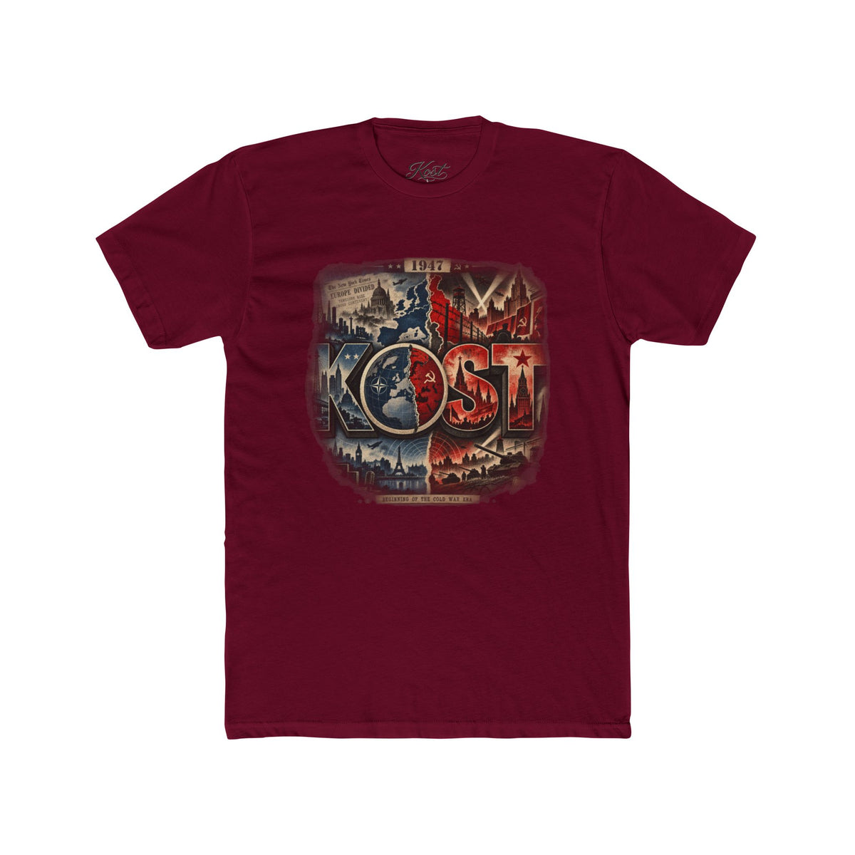 LOST Vintage Adventure Tee — Distressed Map Graphic Crew Shirt
