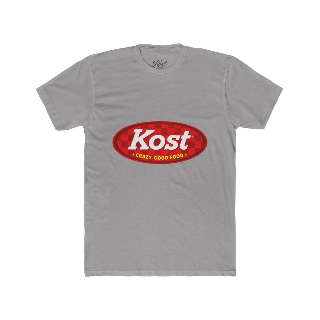 Kost Logo Tee — Vintage Red "Kost" Oval Graphic Cotton T-Shirt