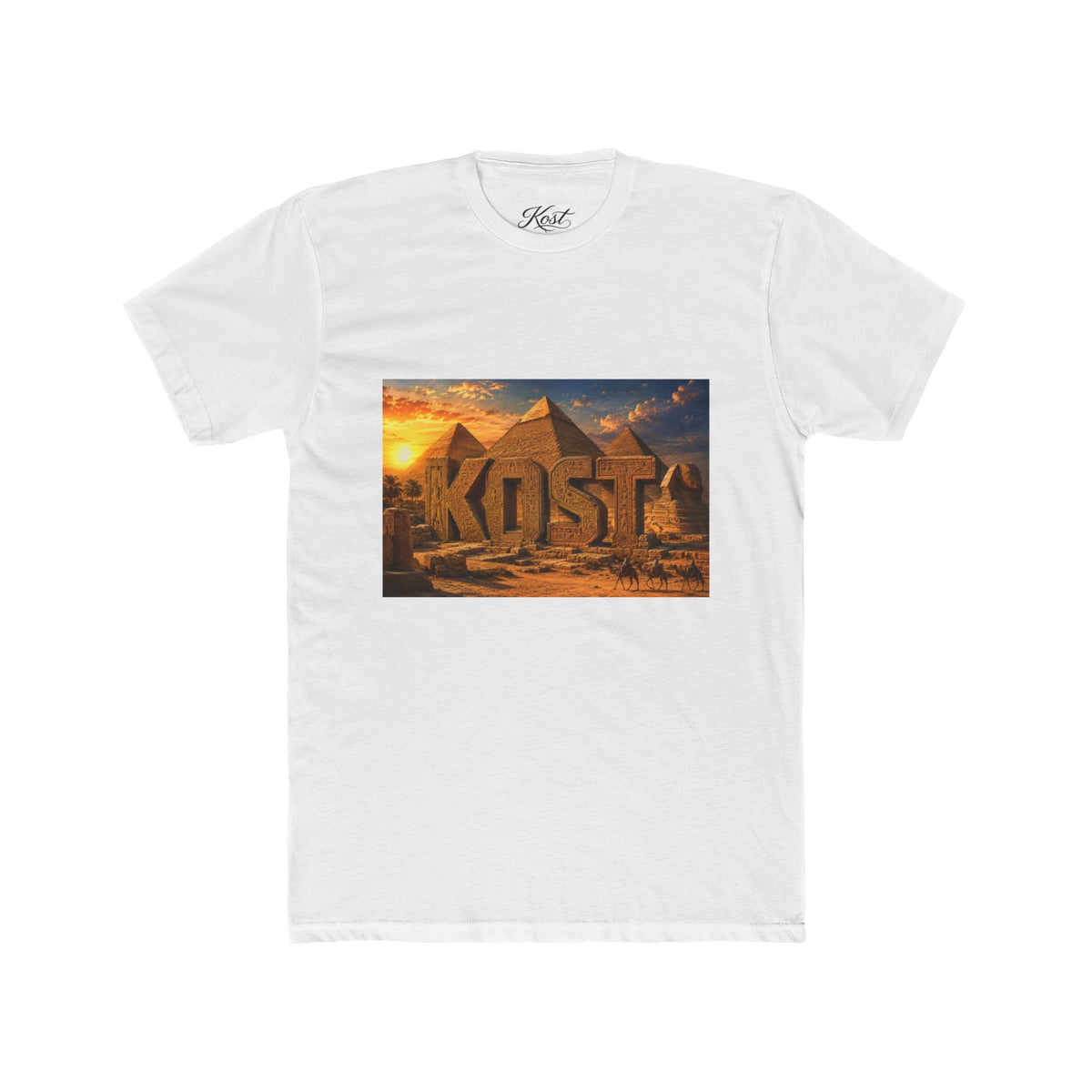 Pyramids Sunset Tee — 'KOST' Desert Graphic T-Shirt