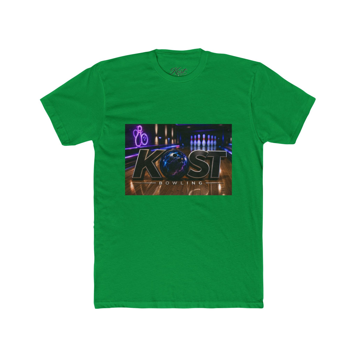 KØST Bowling Alley Photo Tee — Retro Neon Bowling Shirt