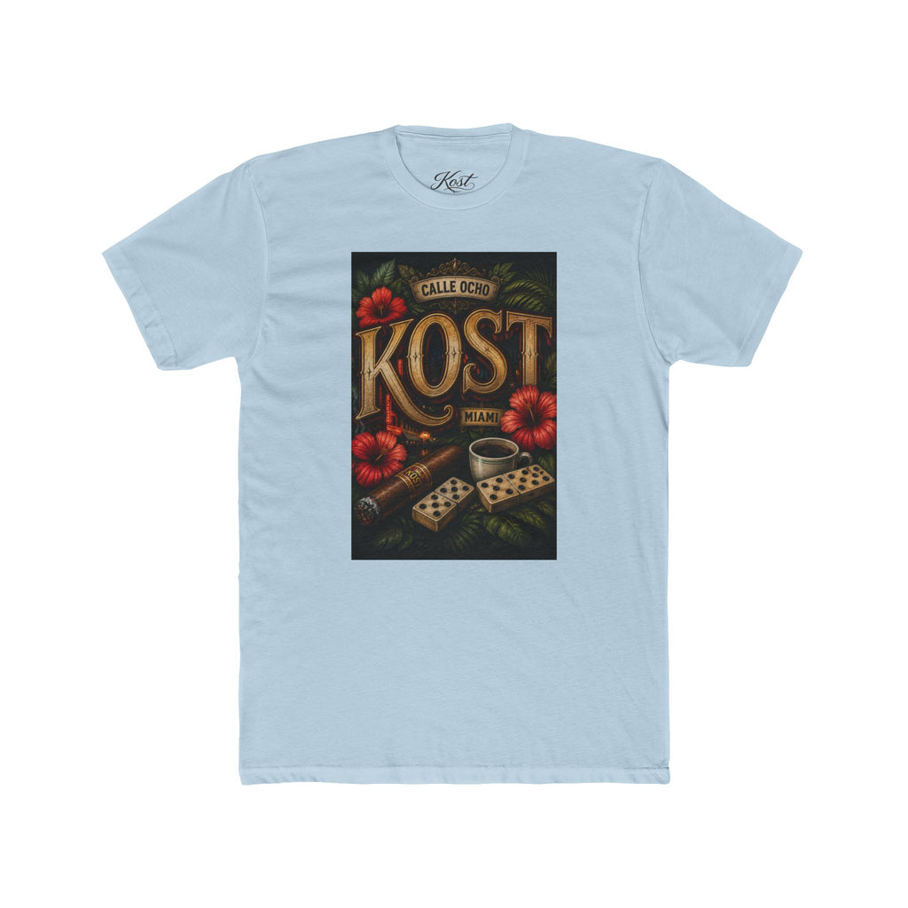 KOST Dice & Hibiscus Retro Tee — Vintage Gaming Floral Graphic T-Shirt