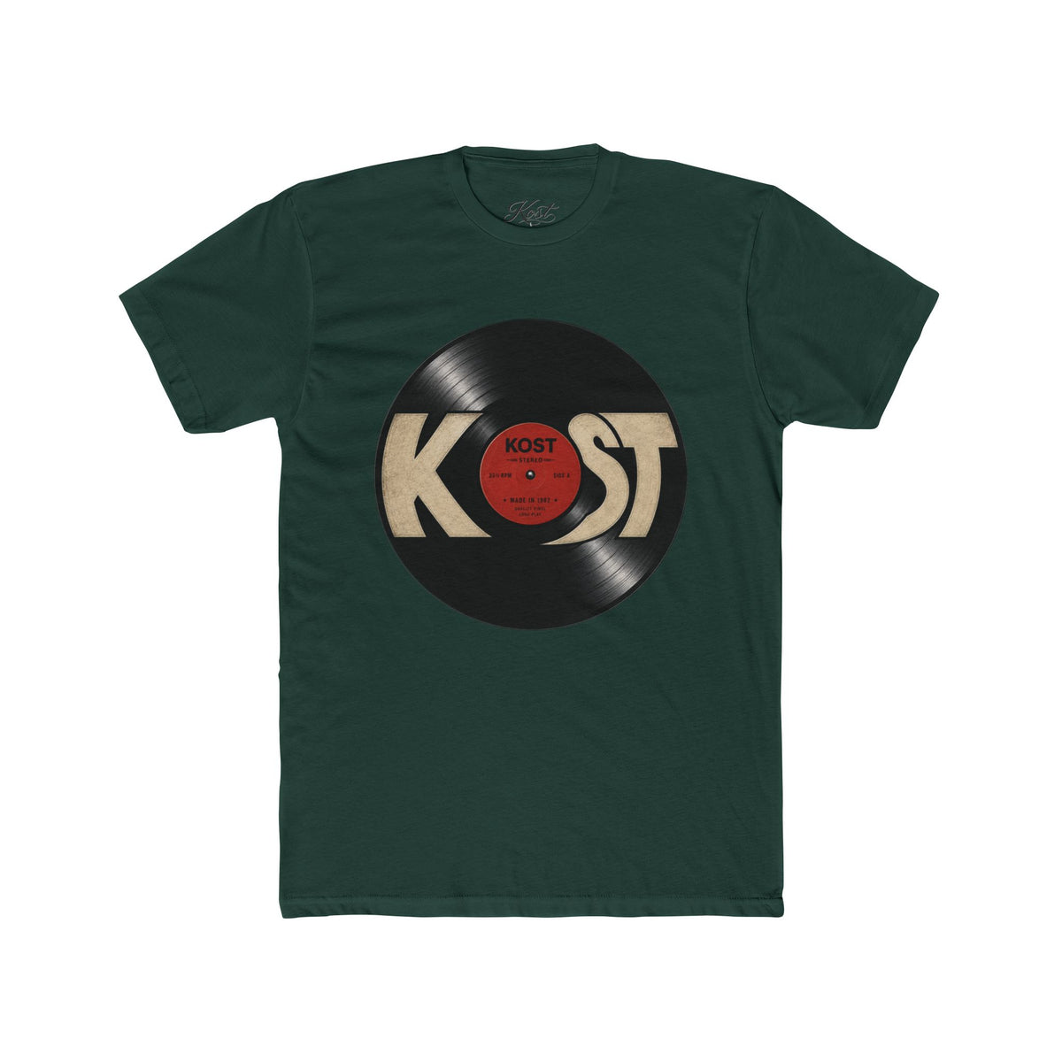 Vintage Record KOST Vinyl Tee — Retro Music Lover Shirt