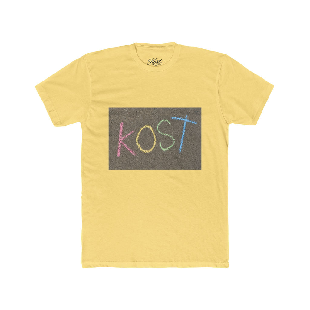 KOST Chalkboard Tee — Colorful Handwritten Graphic T-Shirt