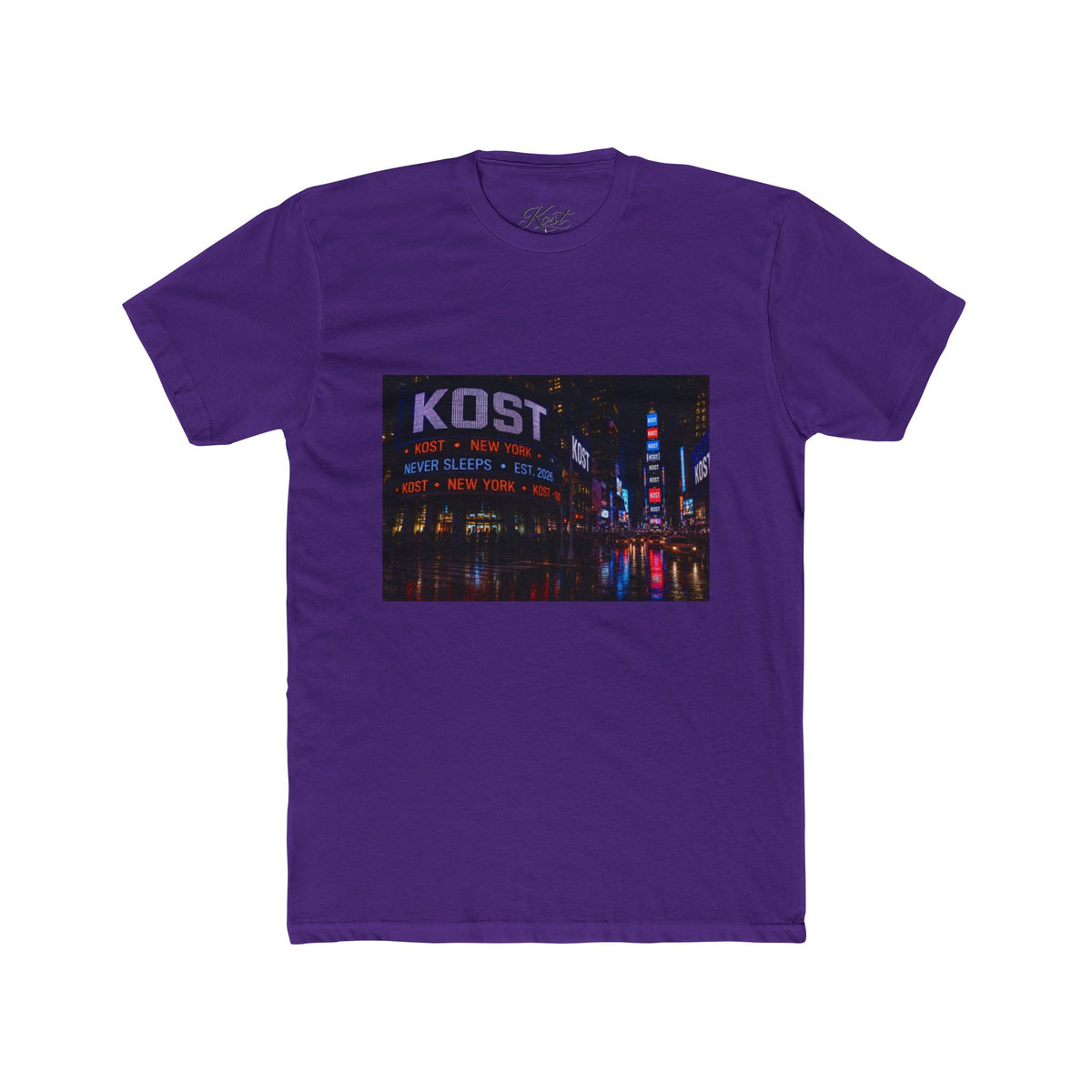 KOST Neon City Crew Tee — Retro Nightscape Graphic T‑Shirt