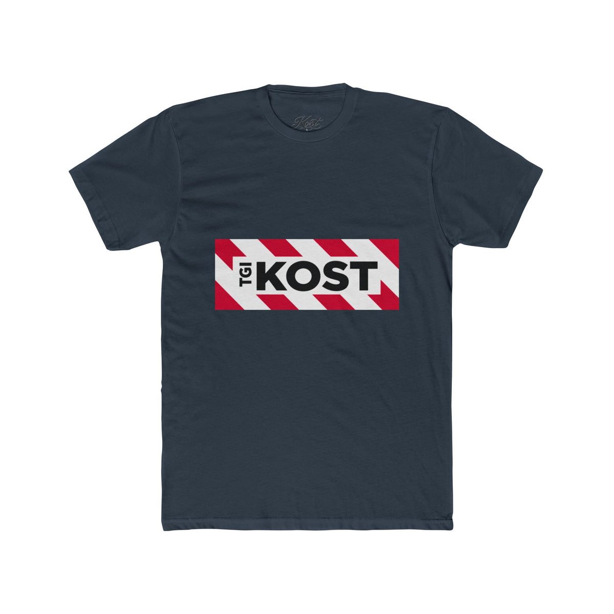 Crew Tee — Bold "The KOST" Stripe Logo Shirt