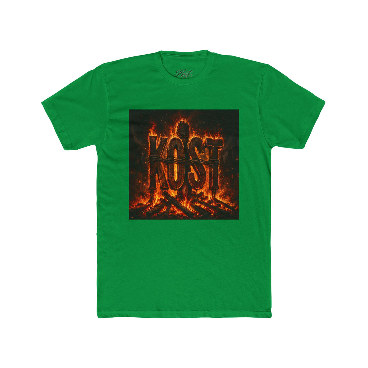 Crew Tee — 'KOST' Flaming Logo Graphic T-Shirt